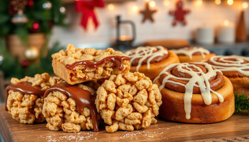 scotcheroos and gingerbread cinnamon rolls