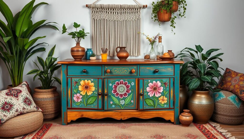 Boho Chic Furniture Upcycle