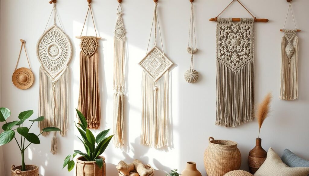 DIY macramé wall hangings