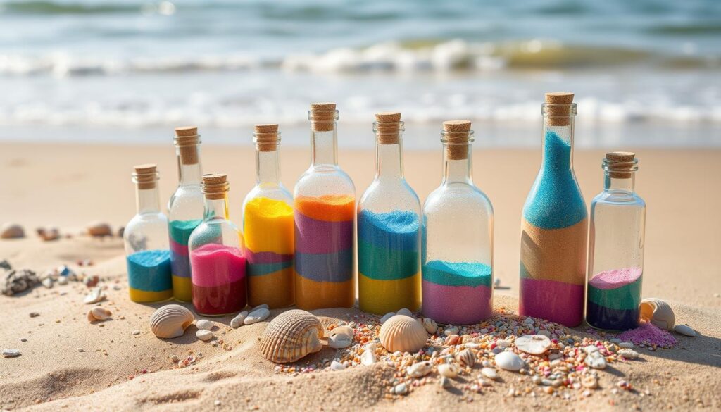 beach sand art bottles