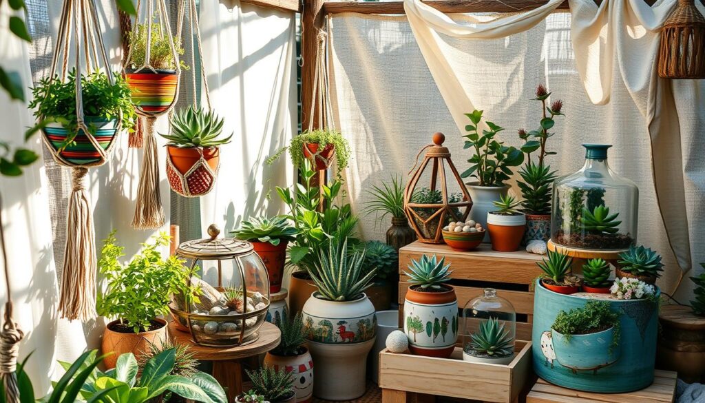 boho plant and garden crafts